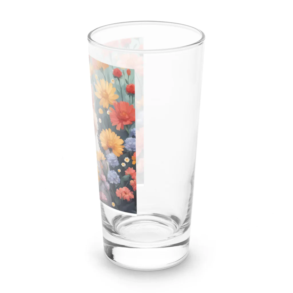 FLOWERアニマルのロココFLOWERキャットコスモス Long Sized Water Glass :right