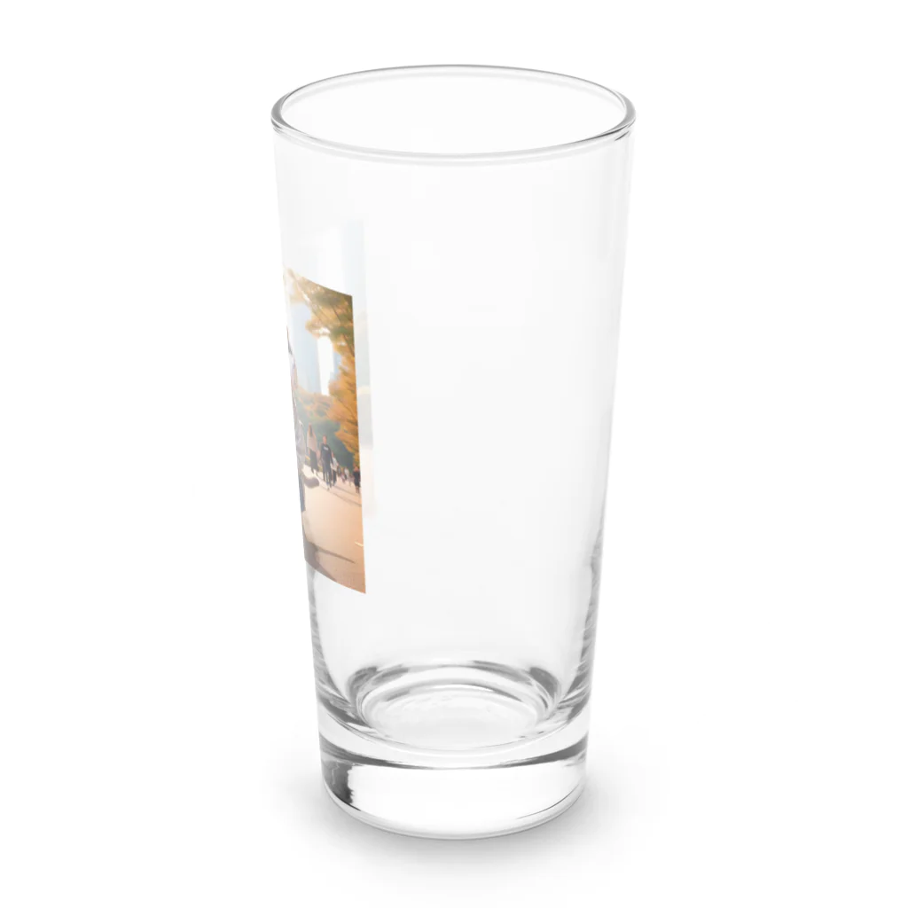 jkmurataの運動大好きなおしゃれネコ Long Sized Water Glass :right