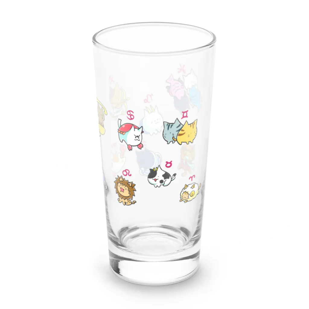 もふもふ堂の１２星座と猫コラボ Long Sized Water Glass :right