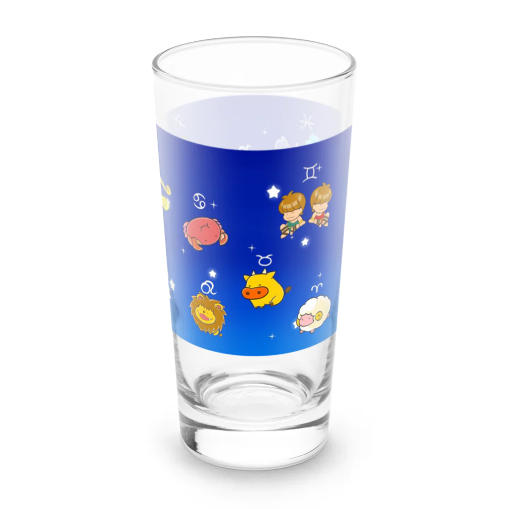 もふもふ堂の１２（１３）星座のかわいいデザイン Long Sized Water Glass :right
