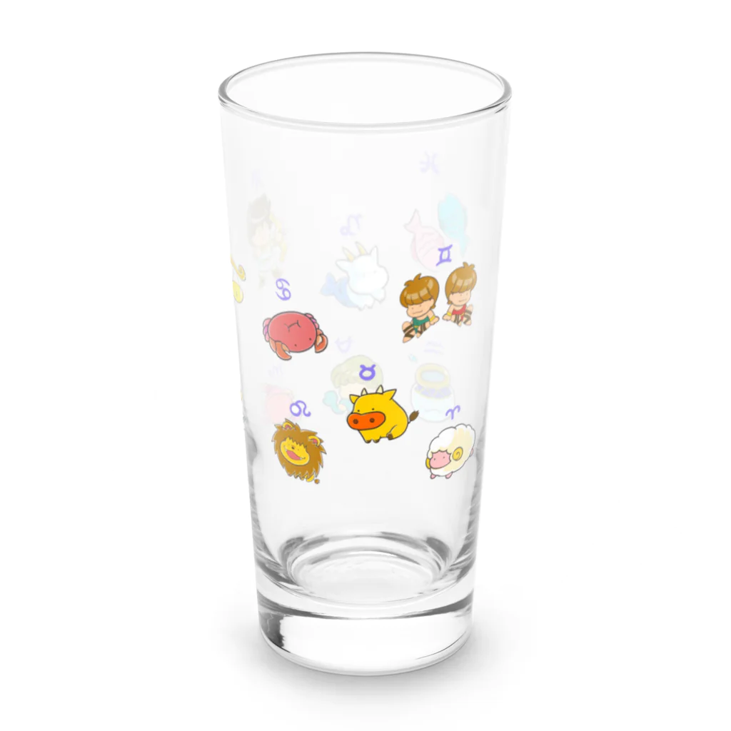 もふもふ堂のギリシャ神話好きへ！、かわいい１２（１３）星座のデザイン Long Sized Water Glass :right