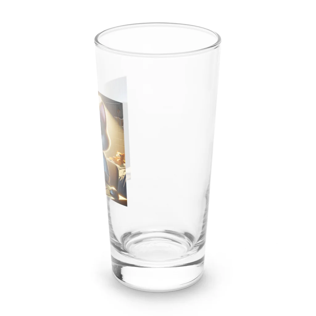 ARIES-TEREAの仕事中のかわいい猫 Long Sized Water Glass :right