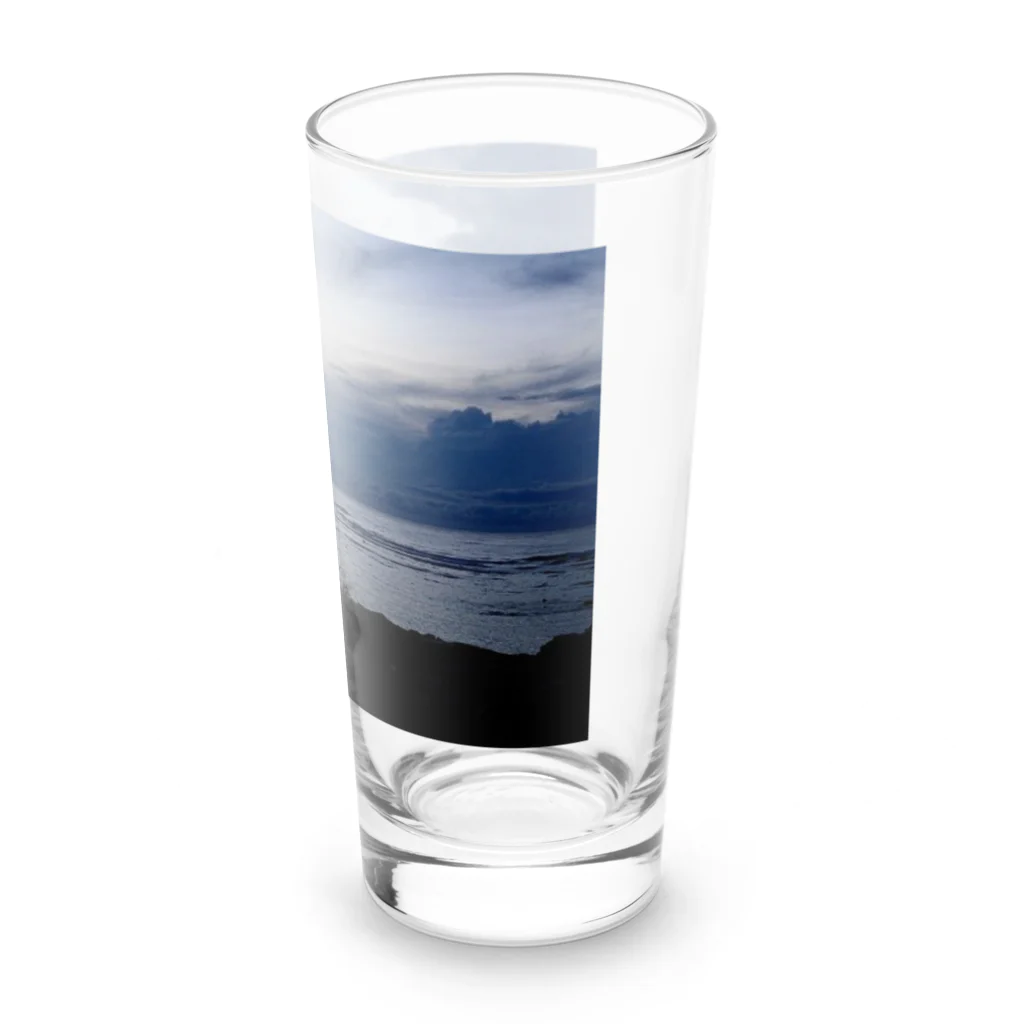 ののちゃんのフォトプリントショップの海夕方カップル Long Sized Water Glass :right
