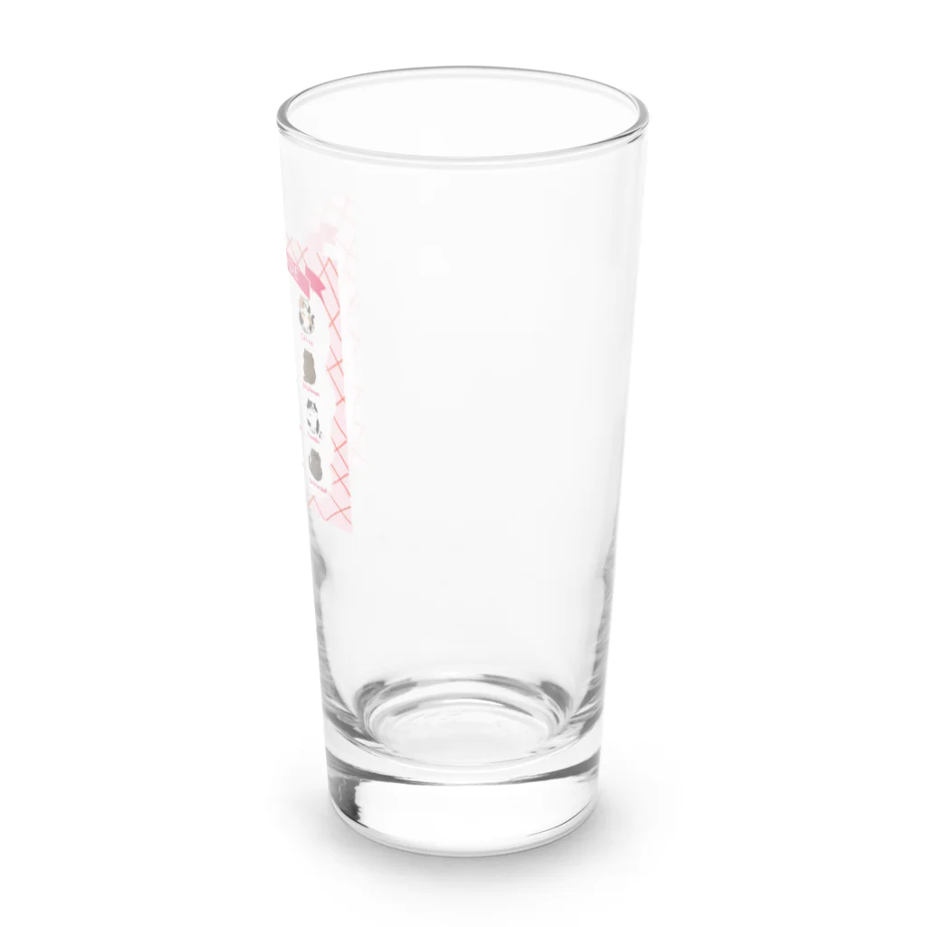 そぼろのプリント屋さんのキャットカラーガイド（ねこ図鑑） Long Sized Water Glass :right