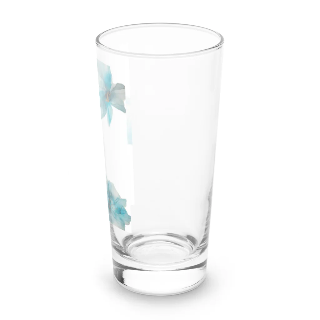 Tink_handmadeのTink ターコイズブルーflower Long Sized Water Glass :right