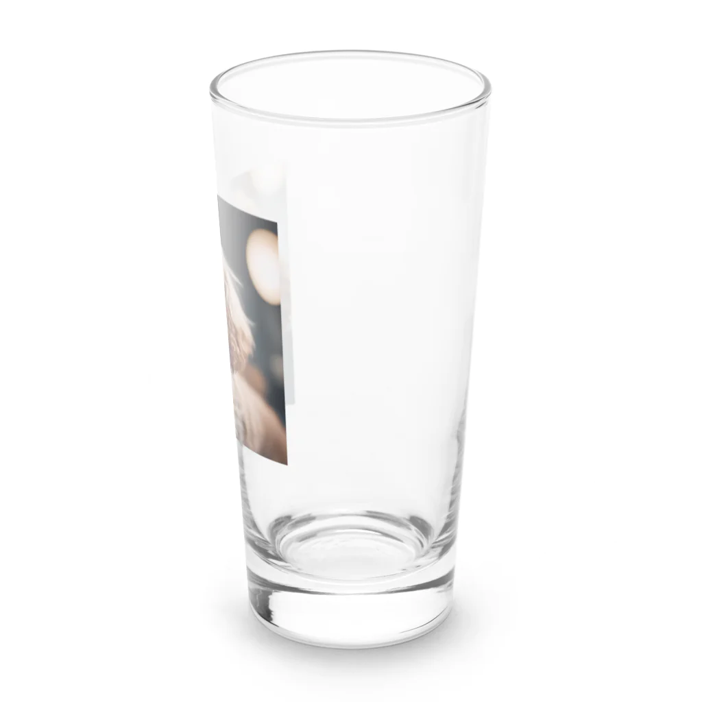 shaiermoiの首をかしげているトイプードル Long Sized Water Glass :right