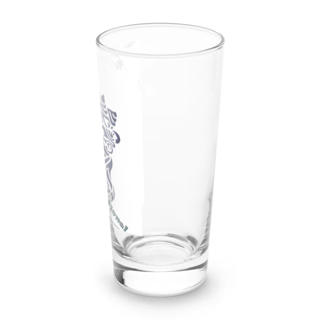 Licca's LickのRyukyu traditional シーサー(絣柄　波) Long Sized Water Glass :right