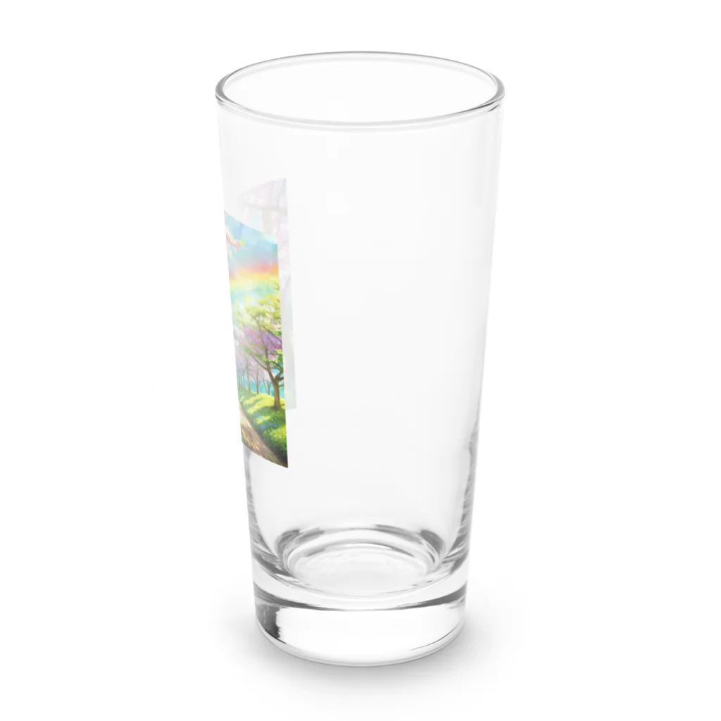 saiun888の虹の橋を渡って帰ってきたトラ猫 Long Sized Water Glass :right