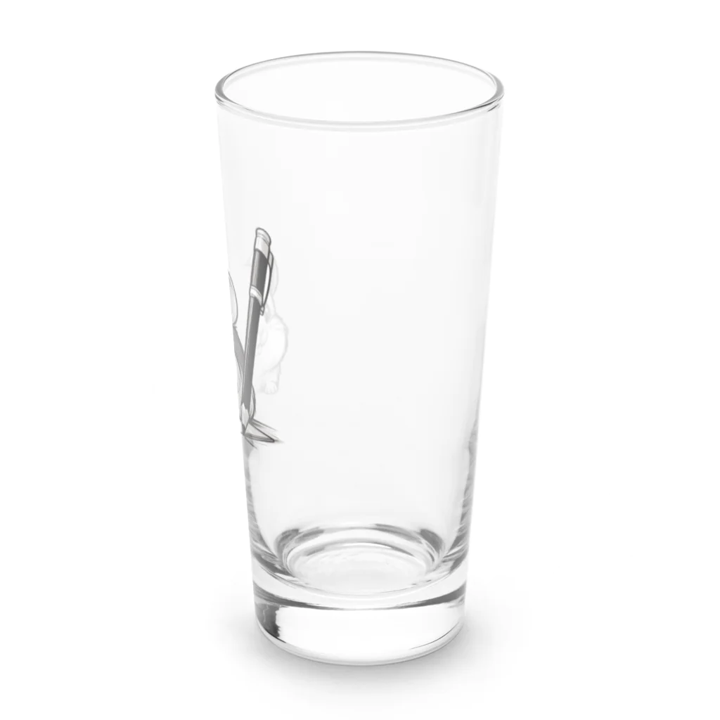 クリエイティブ・スタイル・ストアの働くのが嫌そうなハムスター Long Sized Water Glass :right