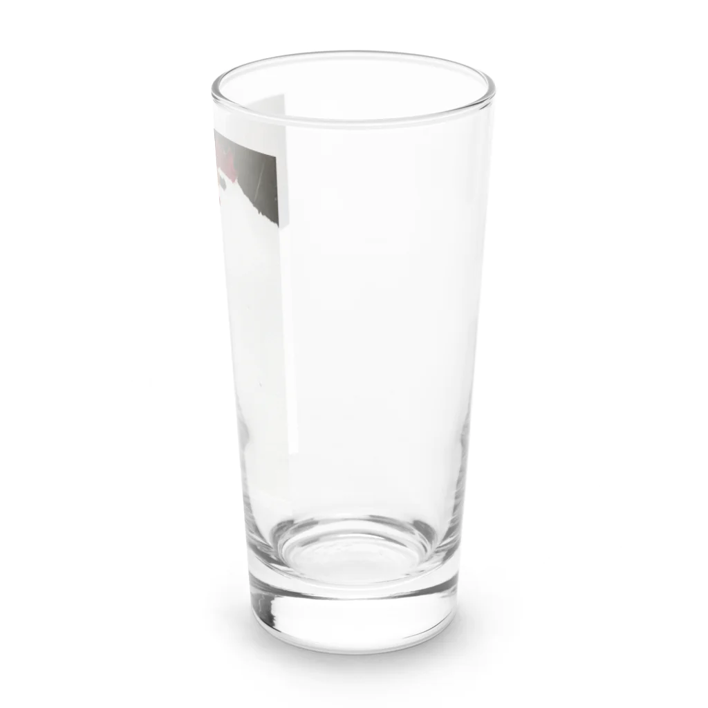 とみよのちぎり絵のとみよのにわとり Long Sized Water Glass :right