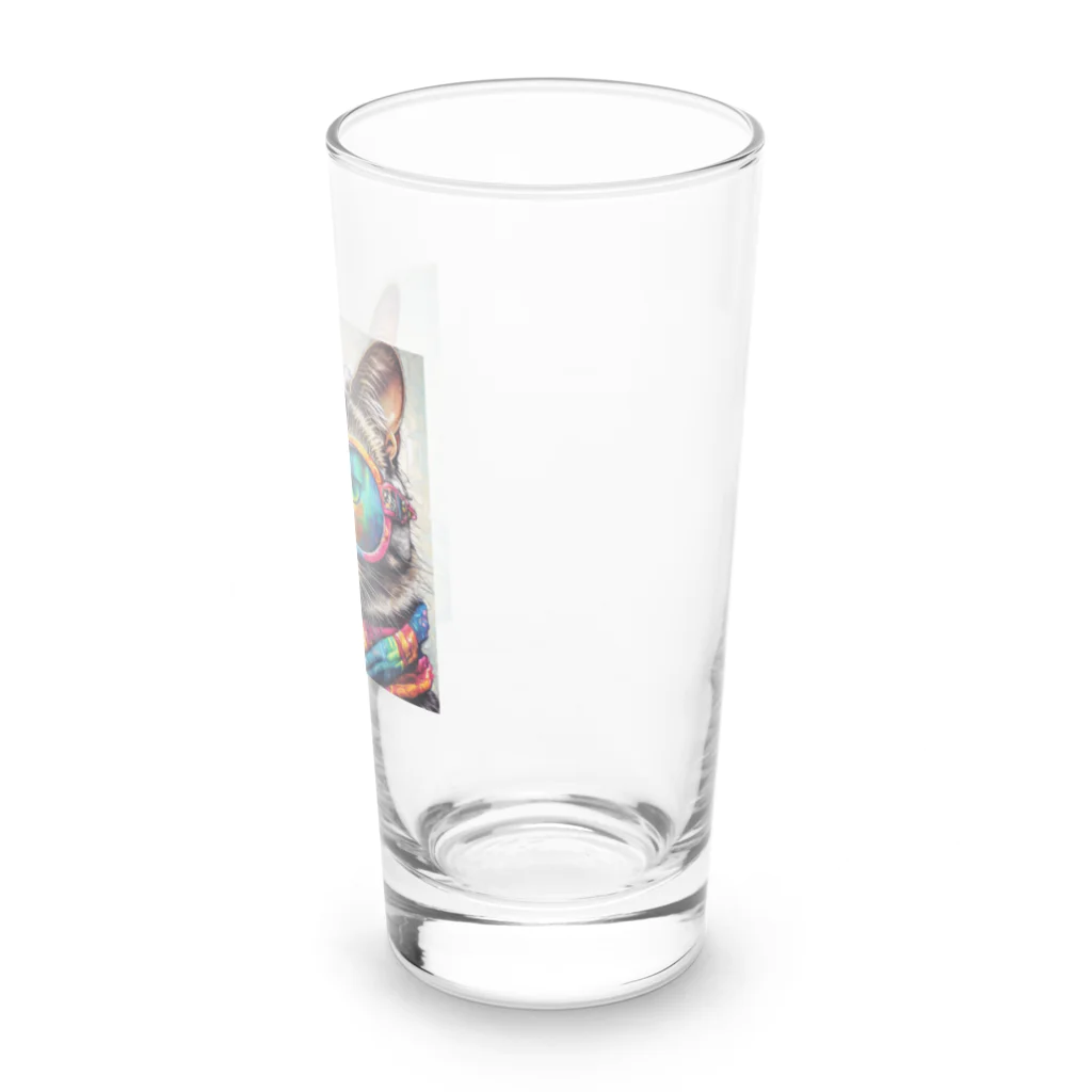 だんのんのカラフルメガネをかけた猫 Long Sized Water Glass :right