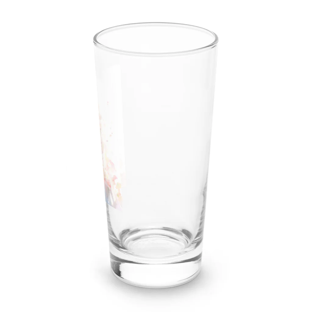 AQUAMETAVERSEの花柄模様の服を着た女性　なでしこ1478 Long Sized Water Glass :right