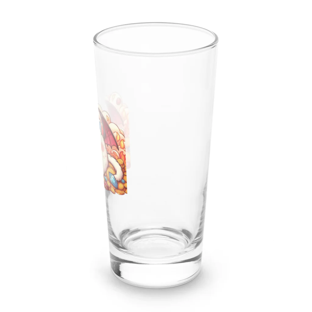 nekodoragonのおやすみ！猫ドラゴン　背景透過ver Long Sized Water Glass :right