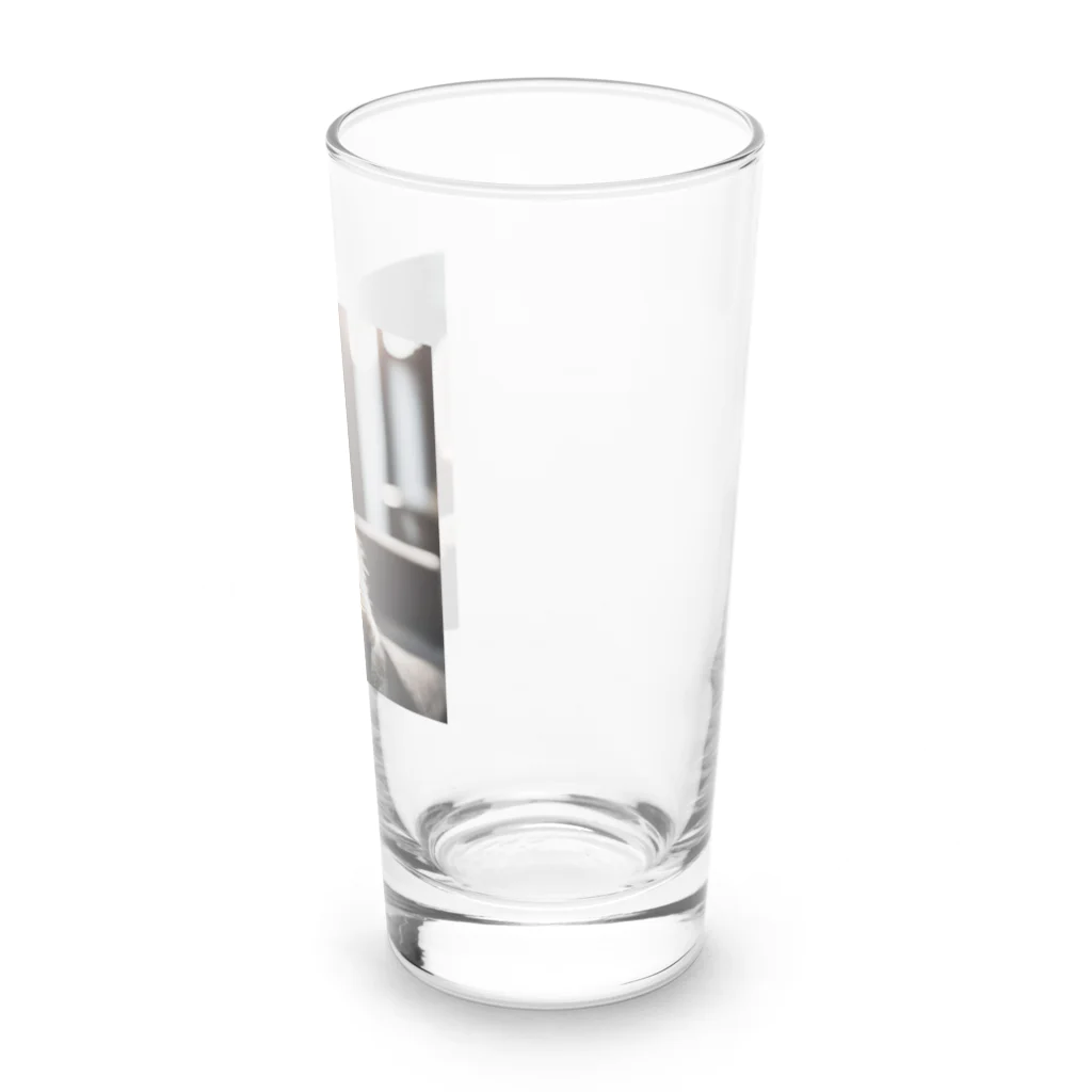 feliceのリビングでごろんとする猫 Long Sized Water Glass :right