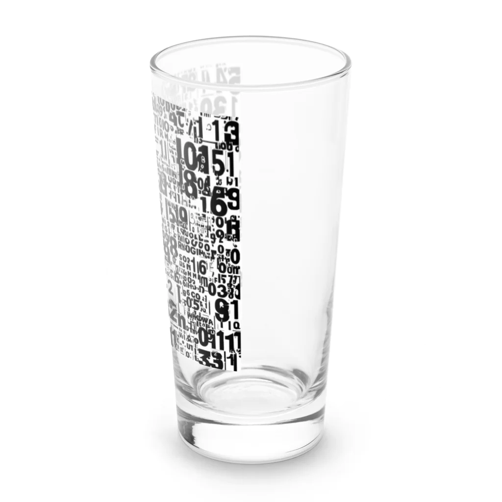 MEGROOVEの数字アート Long Sized Water Glass :right