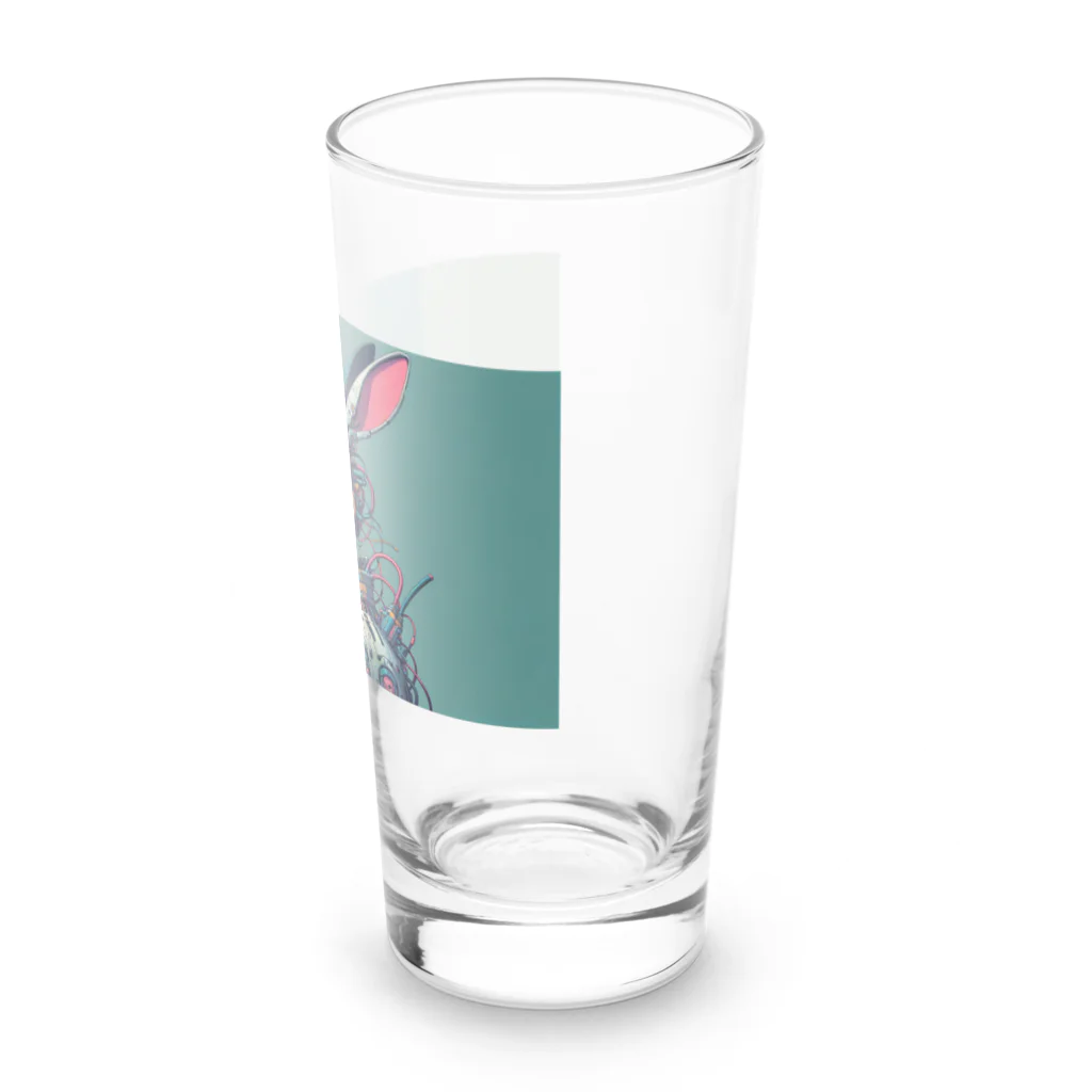  ニャンダーランド・イラストストアのメカニカルラビット Long Sized Water Glass :right