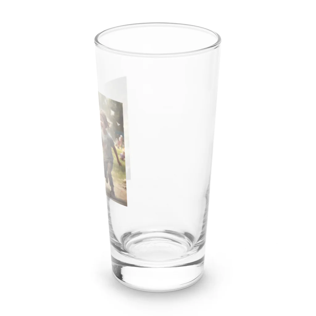 てぃっちゃんの子供たちが楽しんでる Long Sized Water Glass :right