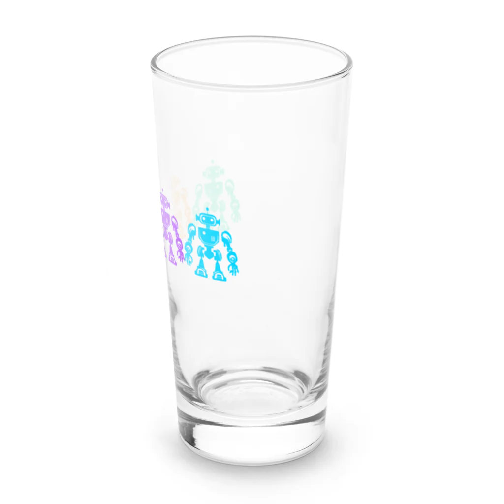 mirinconixの色違いの4機のレトロなロボット Long Sized Water Glass :right