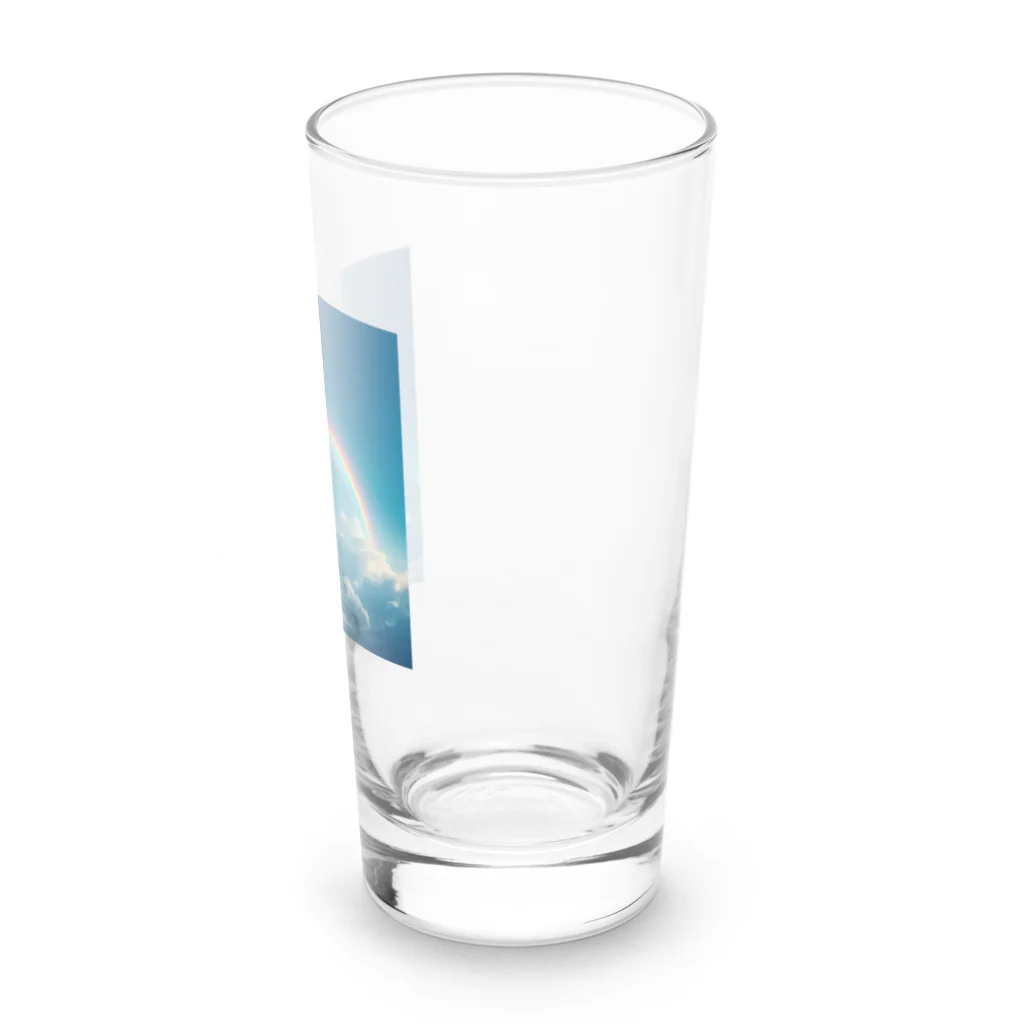 青と緑の青い空と虹 Long Sized Water Glass :right