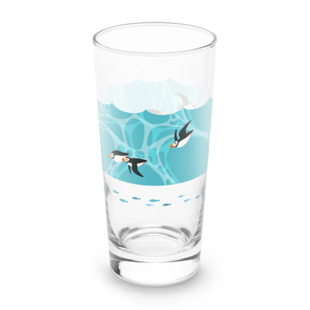 ひぐのすいすいパフィン Long Sized Water Glass :right