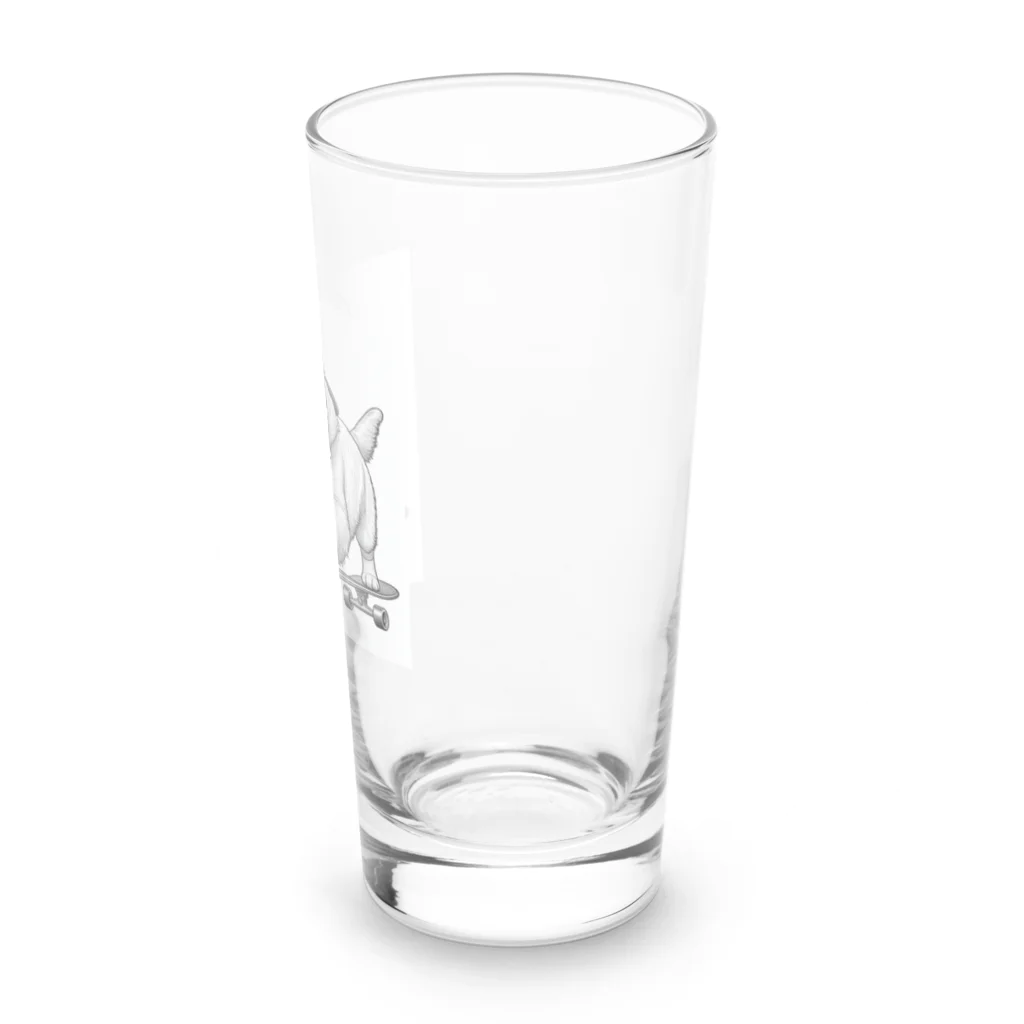 hakumenhonのスケートボード犬 Long Sized Water Glass :right