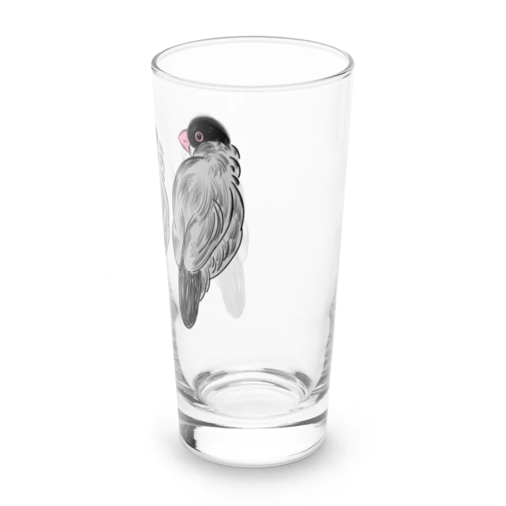 suzuaoのふさふさ文鳥くん Long Sized Water Glass :right