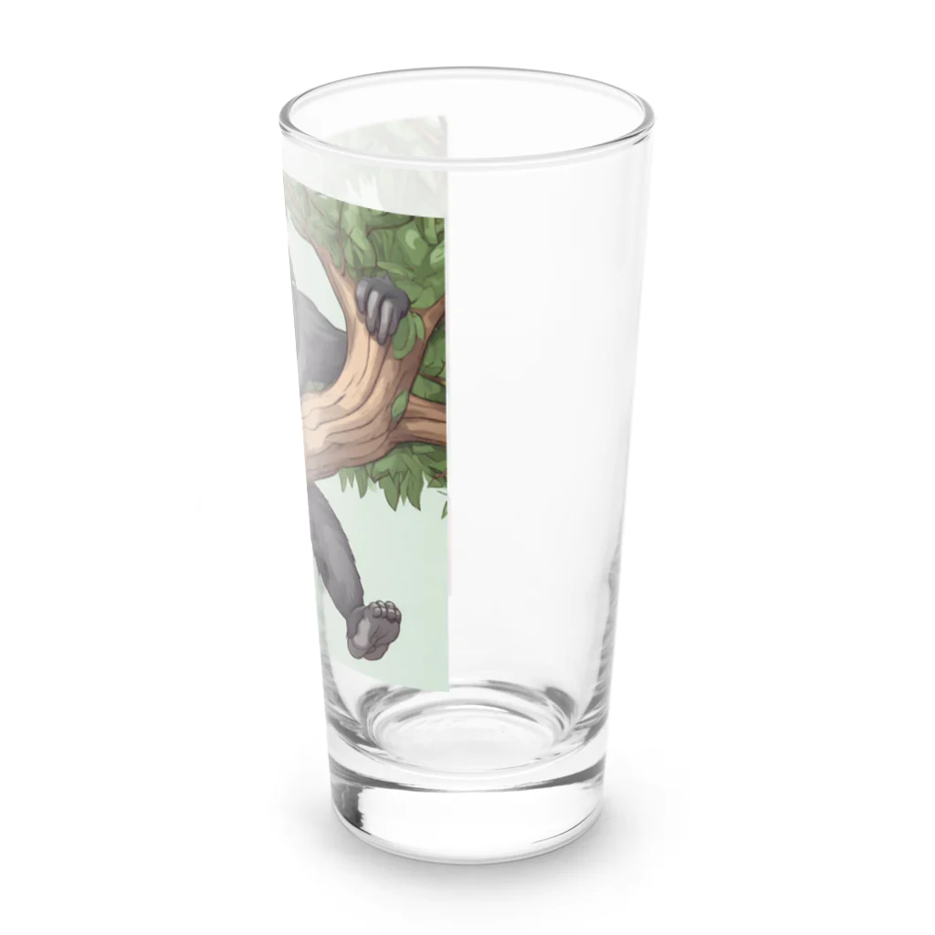namuhatimanの木を登っているゴリラ Long Sized Water Glass :right