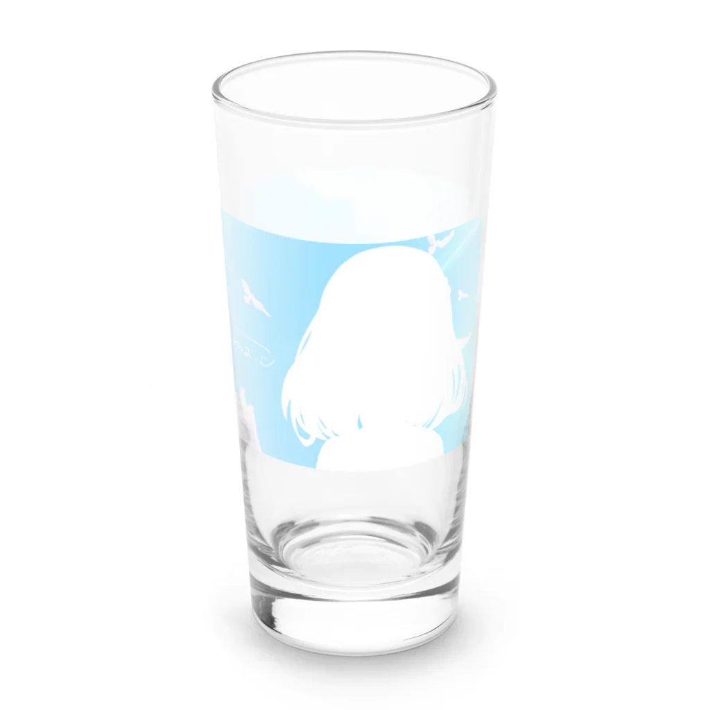 あまさんといっしょのヘッダー風 Long Sized Water Glass :right