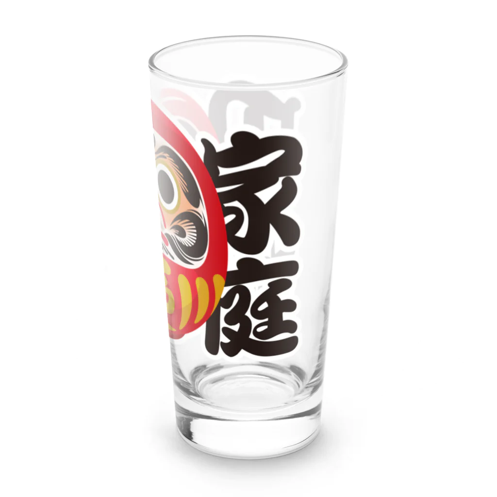 お絵かき屋さんの「家庭円満」だるま ダルマ 達磨  Long Sized Water Glass :right