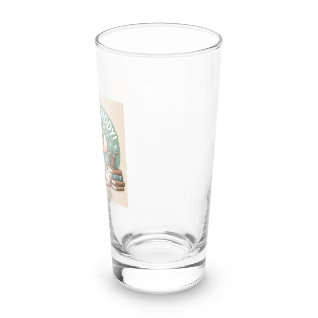 keikei5の知的なトイプードルがお勉強中！ Long Sized Water Glass :right