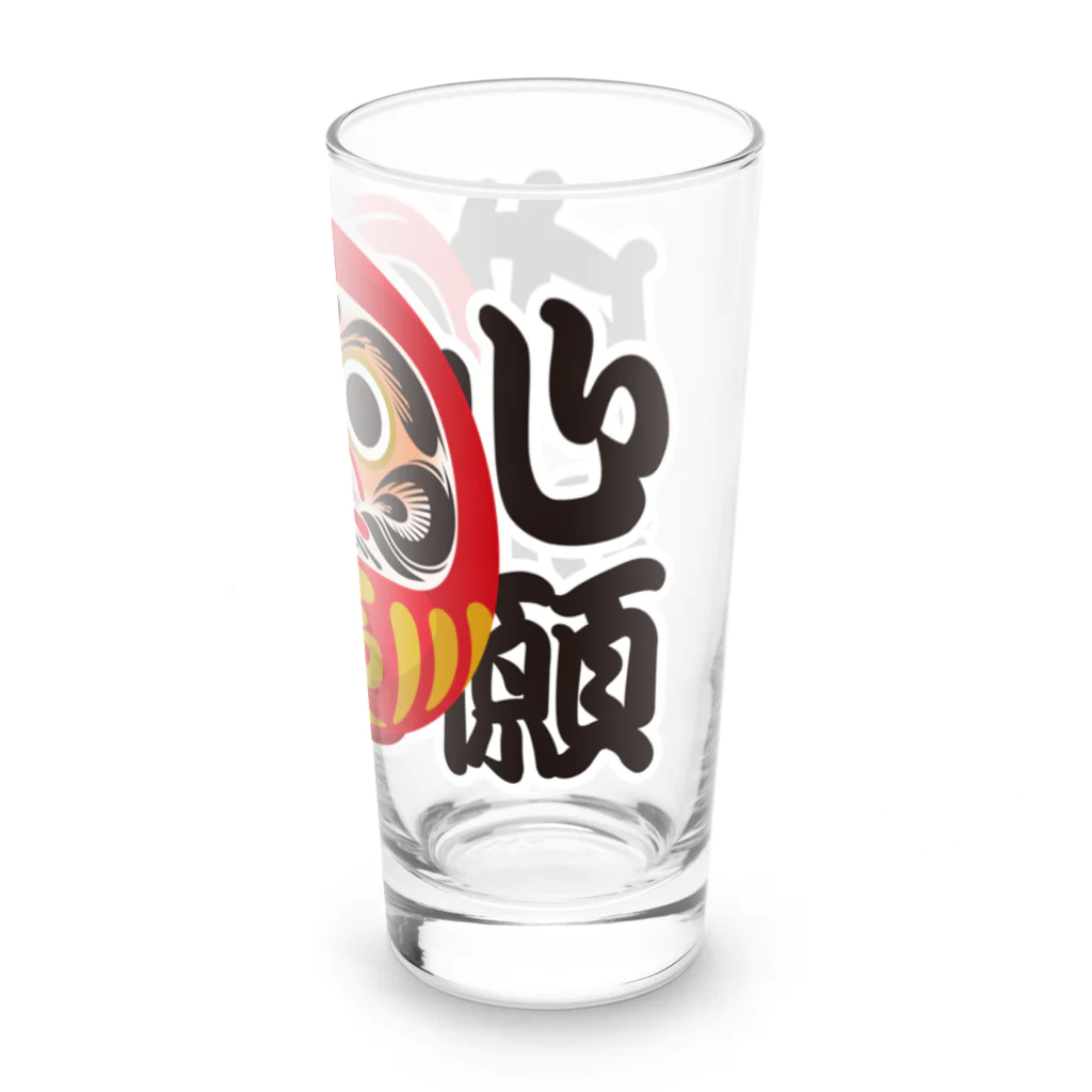 お絵かき屋さんの「心願成就」だるま ダルマ 達磨  Long Sized Water Glass :right