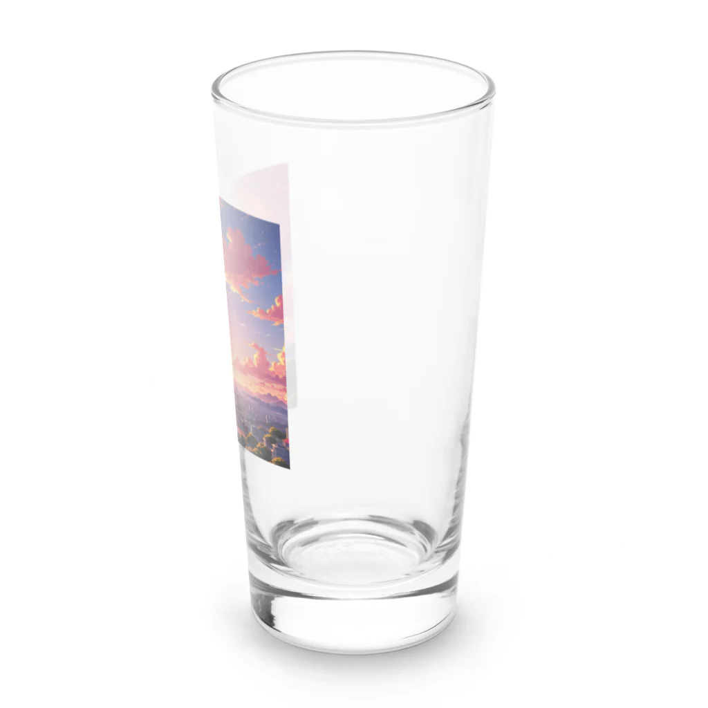 ikeikeikedaの街を照らす夕陽（景色シリーズ） Long Sized Water Glass :right