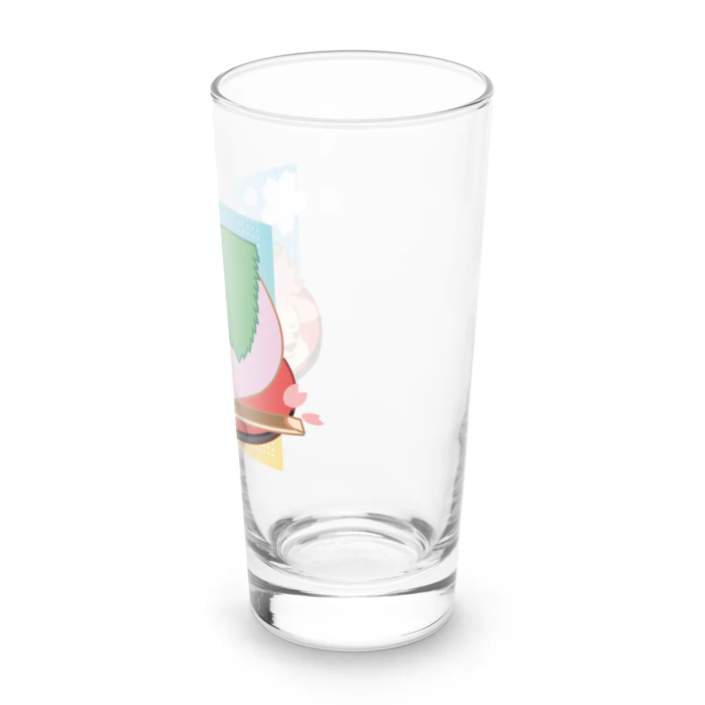 さちあきのおみせの季節のさくら餅ハリネズミ Long Sized Water Glass :right