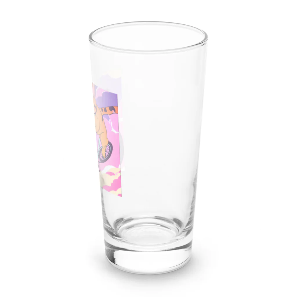 X50000Xの猫、チャリでお出掛け Long Sized Water Glass :right