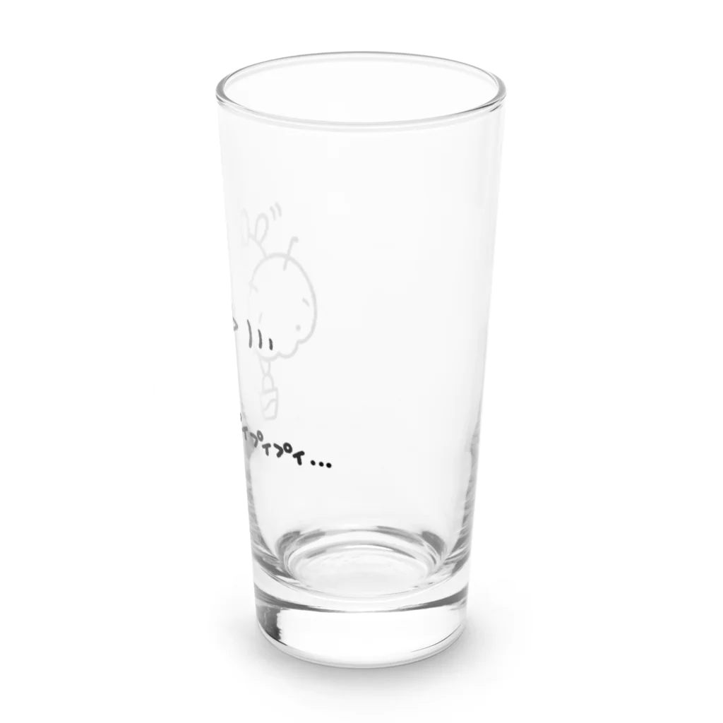 たづのぷいぷいばち【黒ver】 Long Sized Water Glass :right