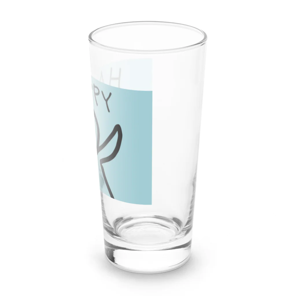 納豆ごはんのHAPPYなコンセント君（水色） Long Sized Water Glass :right