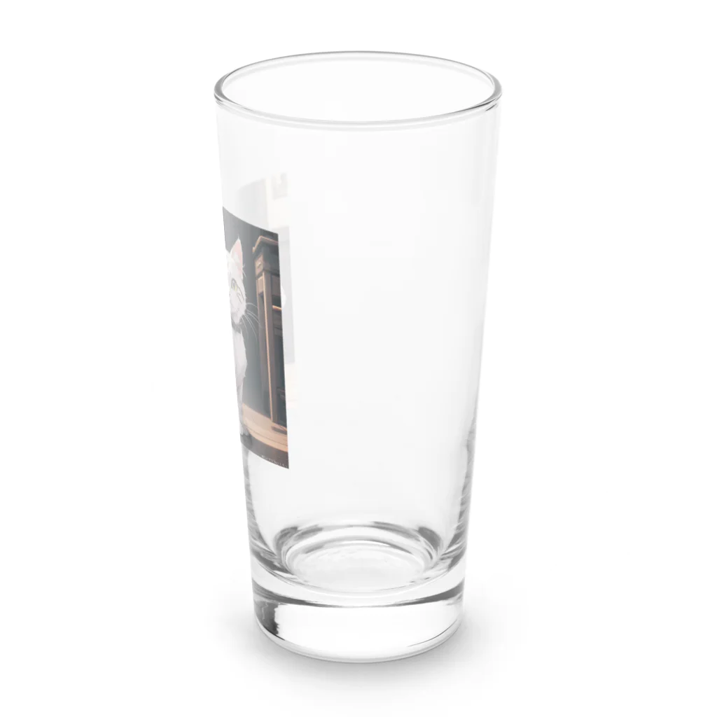 御殿のヒロ（猫大好き）の癒しの猫 Long Sized Water Glass :right