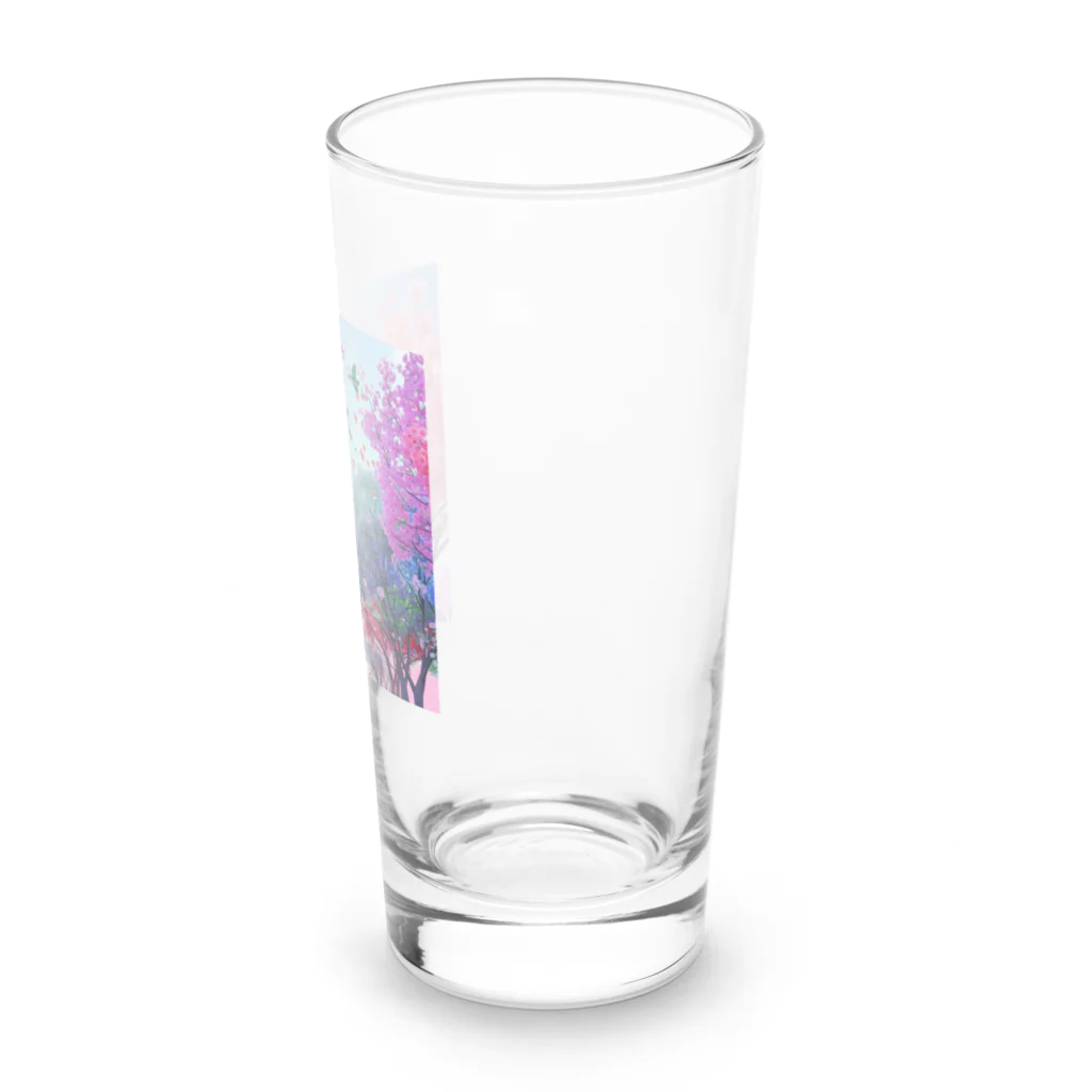 AQUAMETAVERSEの自然の美しい木々と鳥　なでしこ1478 Long Sized Water Glass :right