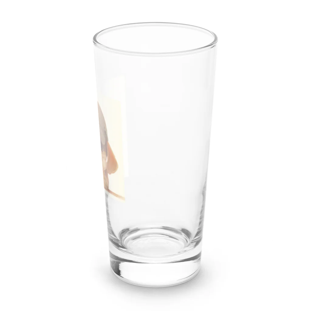 AQUAMETAVERSEのキャプをかぶった可愛い子犬 Marsa 106 Long Sized Water Glass :right