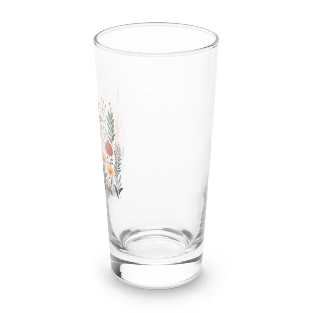 Grazing Wombatのヴィンテージなボヘミアンスタイルの花柄　Vintage Bohemian-style floral pattern Long Sized Water Glass :right