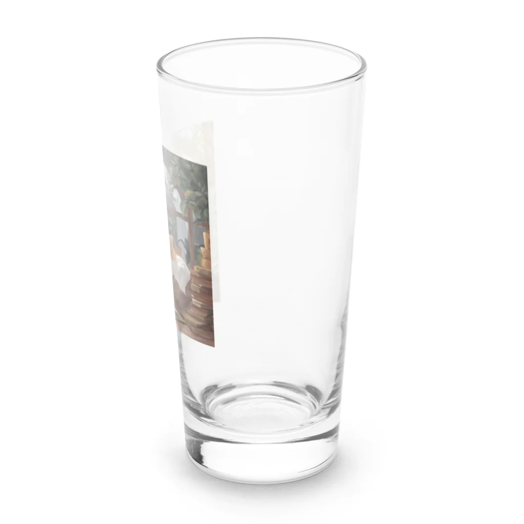 animal magicの窓辺で寝てる猫 Long Sized Water Glass :right