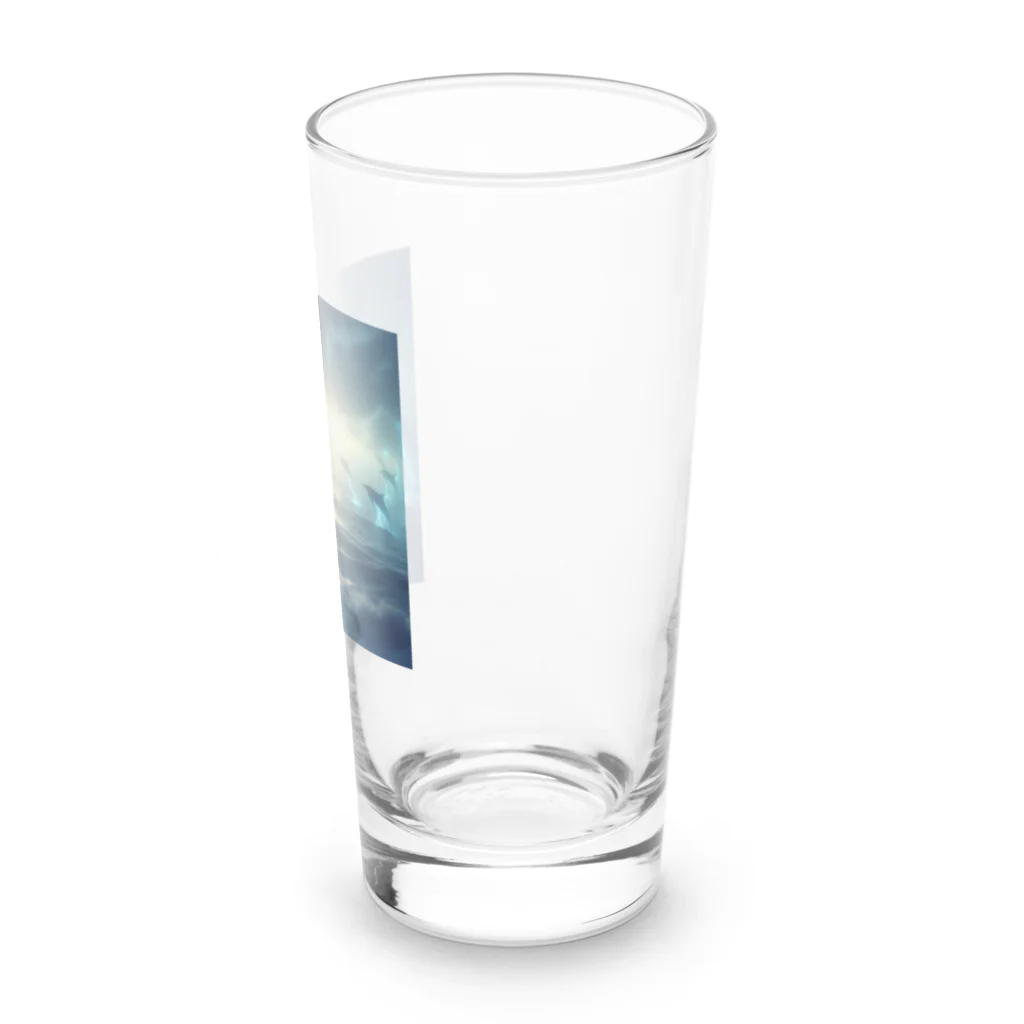 animalsの神秘的なイルカ Long Sized Water Glass :right