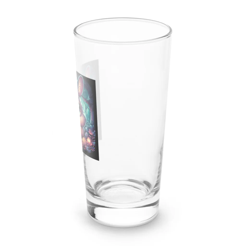 たんたん狸の不気味で可愛い森の不気味で可愛いウサギ001 Long Sized Water Glass :right