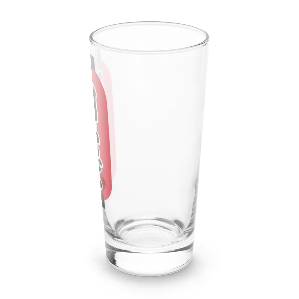 お絵かき屋さんの「油そば」の赤ちょうちん（赤提灯） Long Sized Water Glass :right