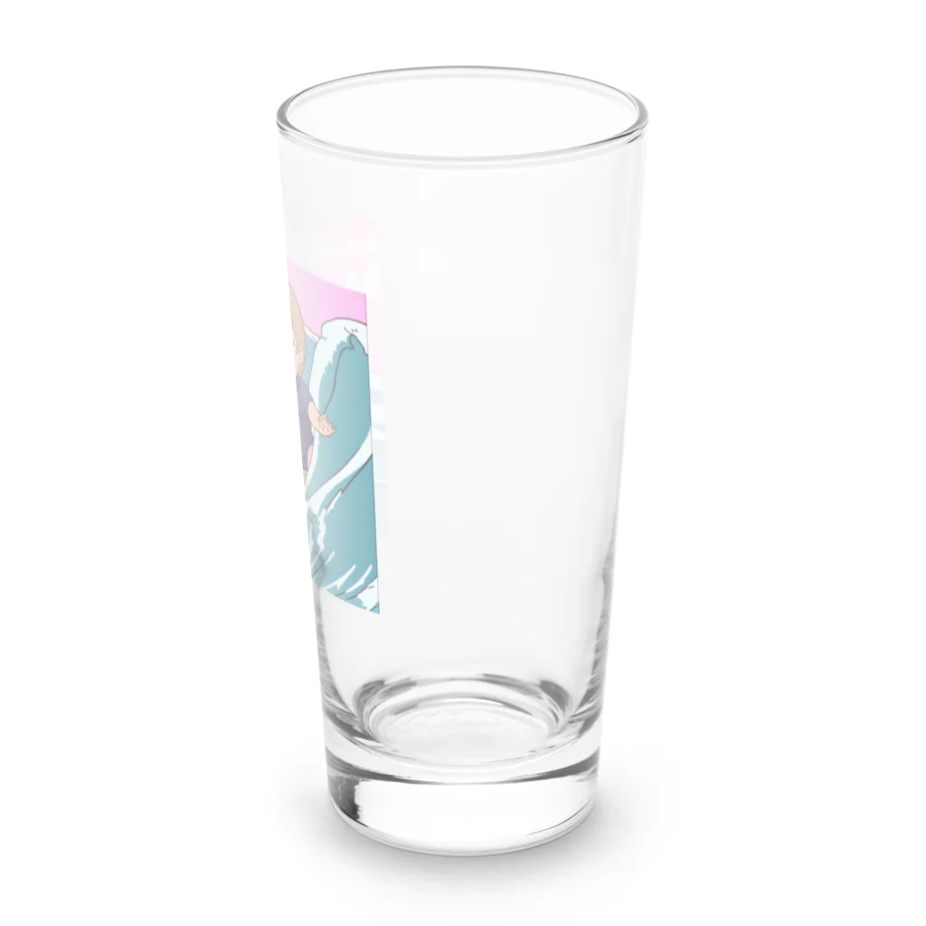 hibiking06の赤ちゃん　サーフィン Long Sized Water Glass :right