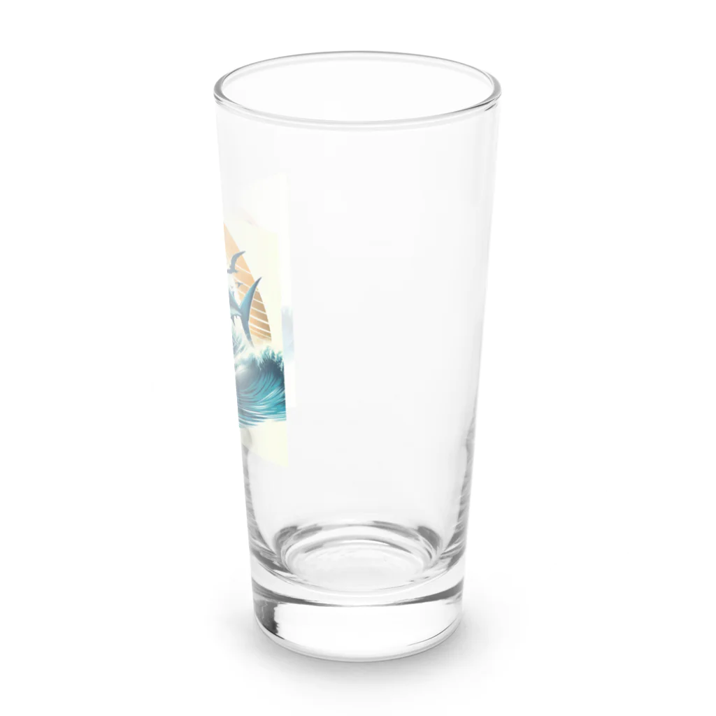 juten8のサメのサーフィン Long Sized Water Glass :right