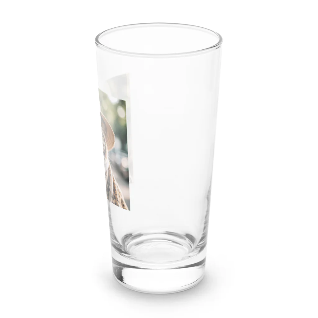 たかばきの麦わらのヒョーさん Long Sized Water Glass :right