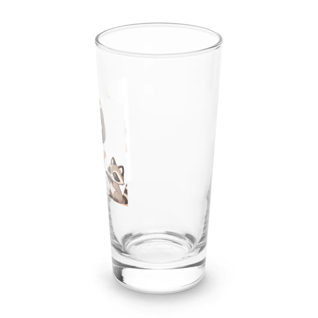 まんまるちゃんの座敷わらしとかわいいタヌキ Long Sized Water Glass :right