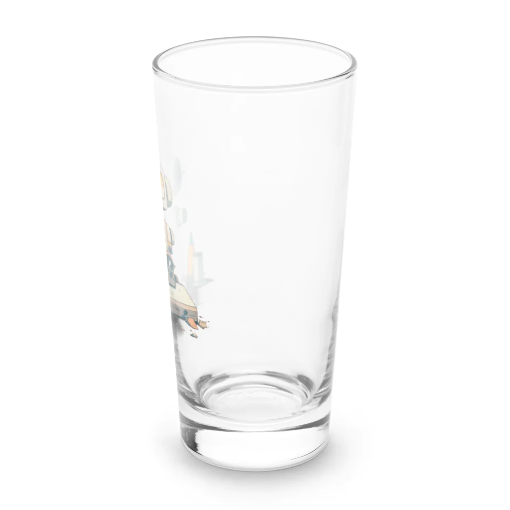 mirinconixのいろいろと四角いレトロなガラクタロボットくん Long Sized Water Glass :right