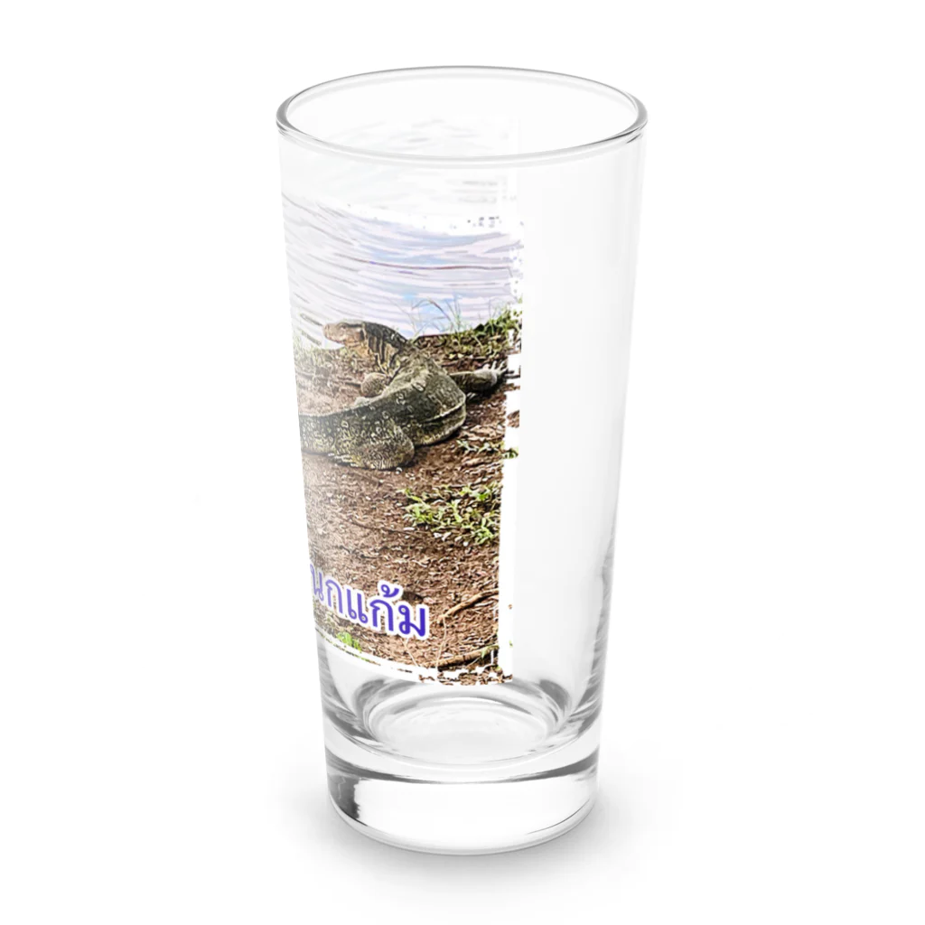 もふもふポメ　のタイのミズオオトカゲ Long Sized Water Glass :right